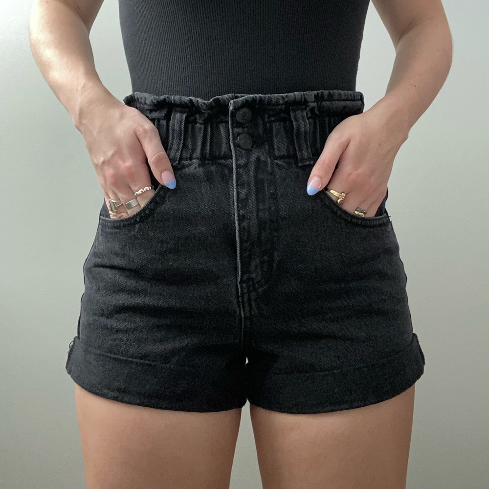 Forever21 Black Paperbag Shorts